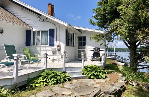 East Boothbay Cottage | Breathtaking Bayfront Cottage perched on the edge of Linekin Bay! Dock! Views!