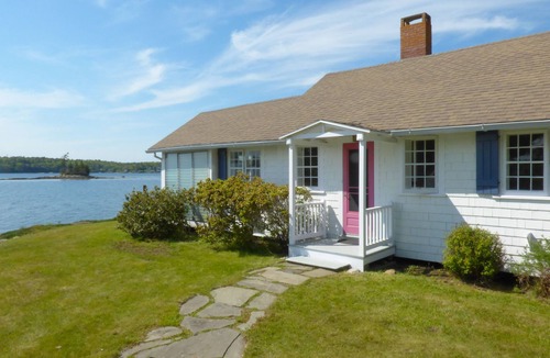 East Boothbay Cottage | Breathtaking Bayfront Cottage perched on the edge of Linekin Bay! Dock! Views!