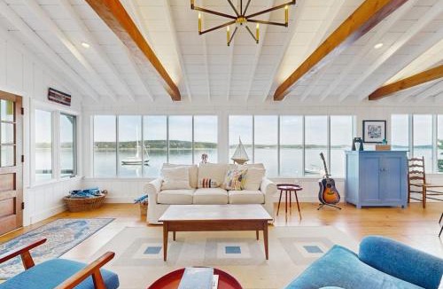 East Boothbay House | Charming Cottage: Deepwater Dock, Panoramic Linekin Bay Views, Near Village