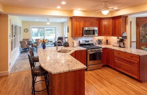 Auburndale House | Charming, sunny 4-bedroom home with wooded yard in family-friendly Newton