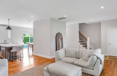 Greenport West House | Chic North Fork Getaway with Resort-Style Pool & Stylish Interiors