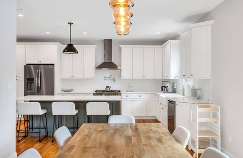 Greenport West House | Chic North Fork Getaway with Resort-Style Pool & Stylish Interiors