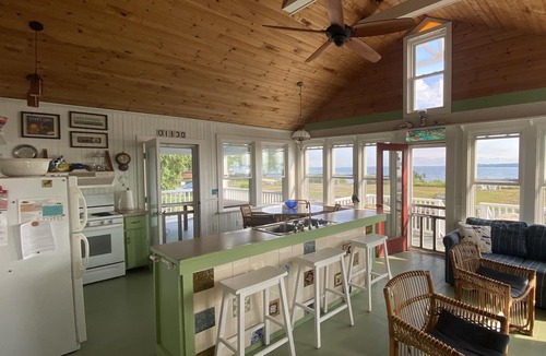 Portsmouth Cottage | Classic waterfront cottage on Prudence Island, private beach, dock & mooring