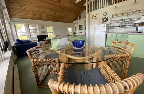 Portsmouth Cottage | Classic waterfront cottage on Prudence Island, private beach, dock & mooring