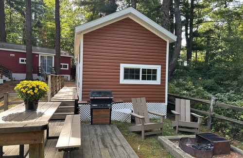 East Falmouth Cabin | Cozy 2-bedroom cabin with AC. Fun for all ages with pond and pool access.