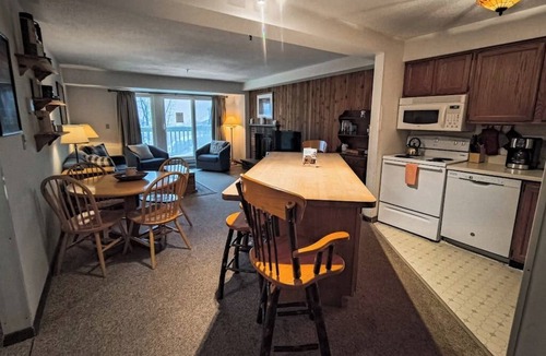 Killington Condo | Cozy condo, electric fireplace, walk-to-lifts, balcony, views, wif