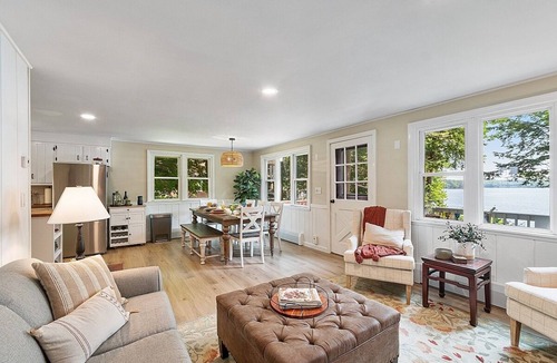 West Poland House | Cozy lakefront cottage with amazing views and private beach!