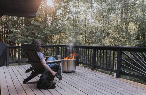 Arkville Ski Chalet | Cozy & Modern Catskills Cabin on 4 Acres with Wood Fired Hot Tub and Firepit