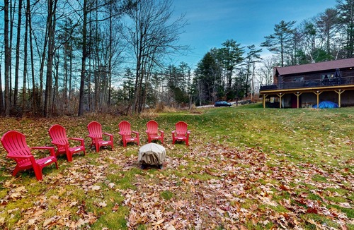 Barnstead House | Cozy Retreat with Spacious Deck, Firepit, and Outdoor Adventures Nearby