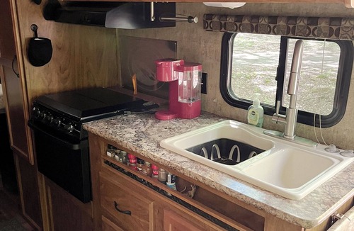 Bradford House | Cozy RV with AC in wooded campground in the ANF