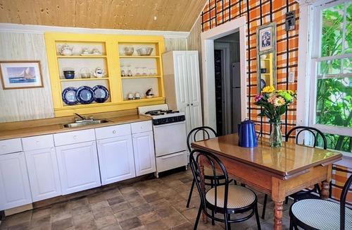 White Lake Cabin | Cozy Yellow Cabin with Fire Pit.
