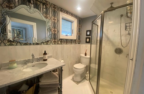 Cutchogue House | Cutchogue Farmhouse Estate with hot tub and gardens, walk to beach & vineyards