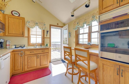 North Truro House | Deck w/Water View: Coastal Escape Near P-Town!