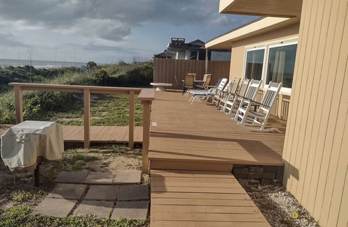 Crescent Beach House | Direct Oceanfront & private, dog friendly, 2BR house, Labor Day availability.