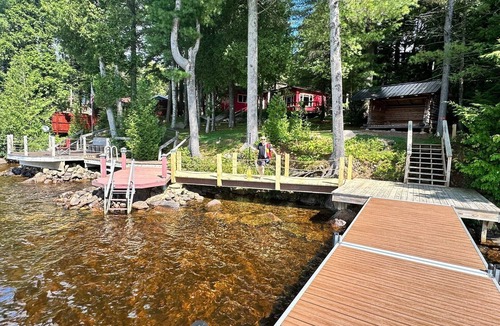 Lyon Mountain Cabin | Direct waterfront overlooking forever wild forest on a hidden dead end street