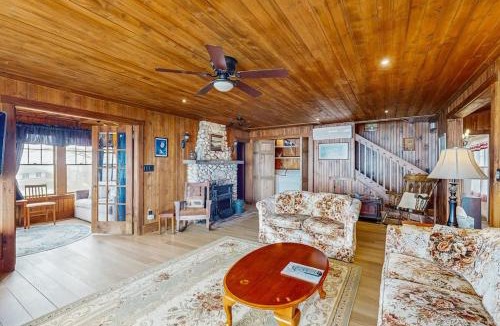 East Boothbay House | Dog-friendly, bayfront home - gorgeous ocean views, private balcony & fireplace