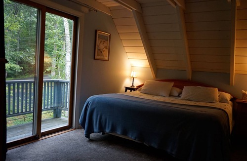 Moultonborough Ski Chalet | Dog-friendly chalet near the beach with deck, washer/dryer, grill, lawn & AC