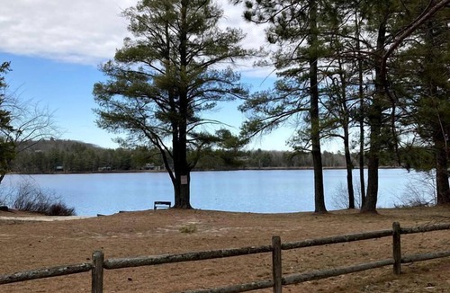 Brownfield Cabin | Dog-Friendly Lakeside Cabin Rental with Private Beach in Brownfield, Maine