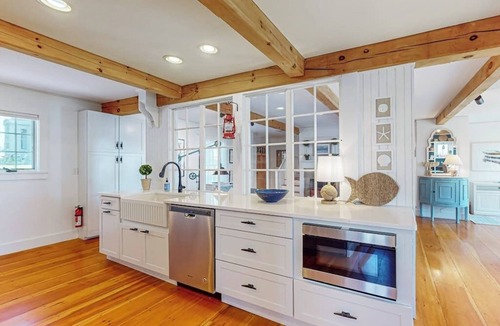 Wiscasset House | Elegant home right in town with gorgeous water view, deck & interior