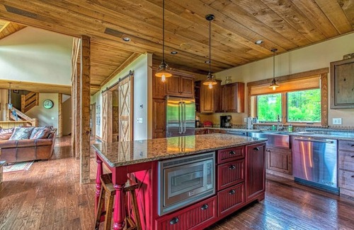 Sunday River Area House | Elegant mountain-view home with private hot tub, saltwater pool & foosball