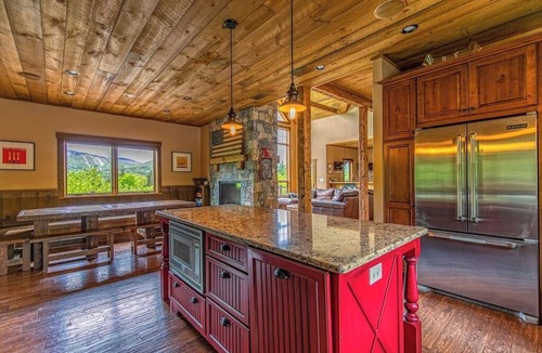 Sunday River Area House | Elegant mountain-view home with private hot tub, saltwater pool & foosball