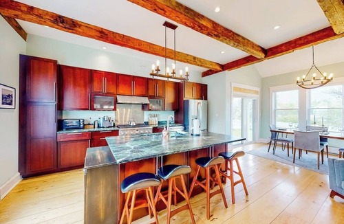 Waterbury Center House | Enchanting farmhouse with a hot tub, grill, children's items, & mountain views