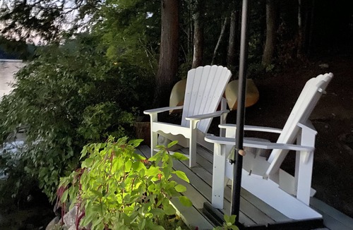Gray House | Enchanting, secluded home with private sandy beach on Forest Lake in Gray, Maine