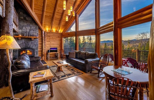 Lake Placid Cabin | Experience Hilltop Privacy in a Luxury Log Home with Epic Mountain Views in Lake Placid, NY