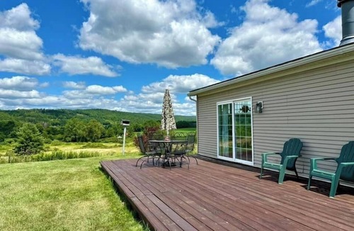 East Worcester House | Fall foliage leaf colors! 3 bd home on gorgeous horse farm, AC, laundry, & views