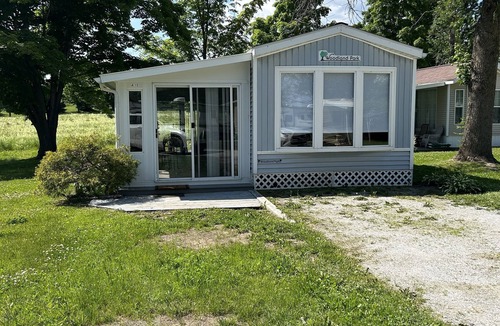 Alburg RV Rental | Glamp with us.Beautiful camp with sandy beaches and a pool in a quiet campground