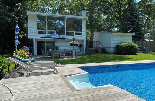 Westhampton Beach House | Great Oneck Woods Location Salt Water Pool