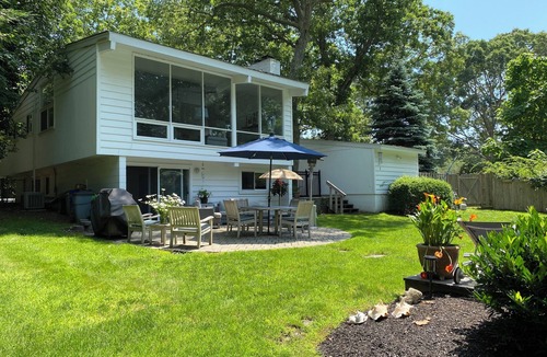 Westhampton Beach House | Great Oneck Woods Location Salt Water Pool