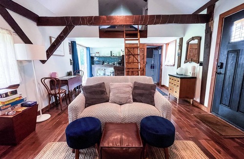 Montgomery Cabin | Historic Cabin with Pool & Fire Pit