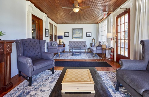 Bennington House | Historic Downtown Home w/Bar Room, Hot Tub