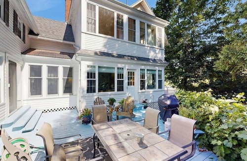 Camden House | Historic home steps from the harbor with enclosed porches & gorgeous deck