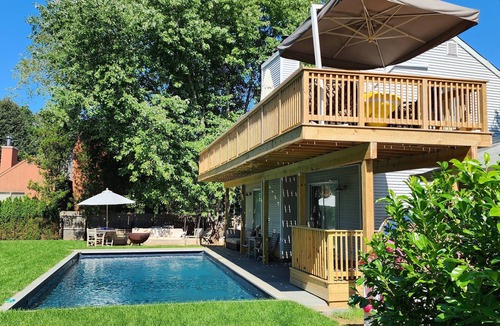 Montauk House | Hither Hills Walk to Beach with Pool, Hot Tub, Firepit, Cozy Cottage and 5 Beds
