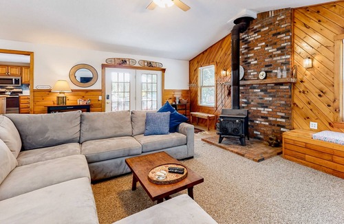 Bridgton House | Homey escape near lake & pond with deck, grill, woodstove & fast WiFi