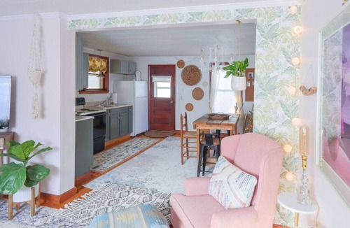 Winooski Falls Mill District Apartment | Hot Tub | Bohemian Bungalow | Restaurants + Shops
