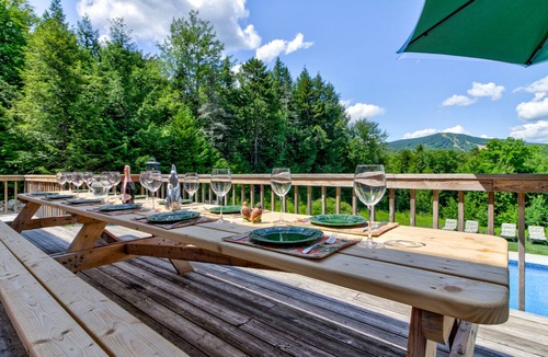 Stratton and Bromley Ski Areas House | July and August available! Luxury 9BRs Stratton Estate. Swimming pool with Views