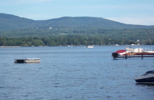 Laconia Cabin | Lake Front Cabin In The Woods Million Dollar Views Boat Slips Screened In Porch