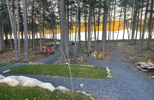 North Anson Cabin | Lake paradise- Cozy 2-bedroom first floor of the cabin. Walkout to the lake.