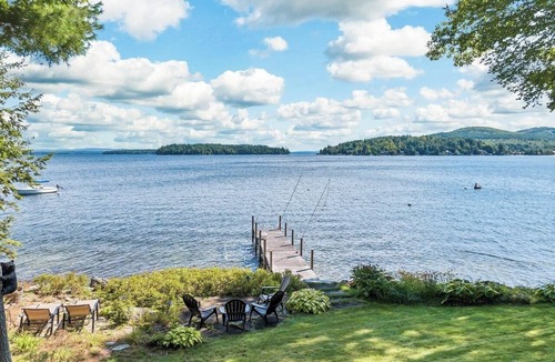 Gilford House | Lake Winnipesaukee Waterfront Rental in Gilford NH Private Dock Sleeps 12