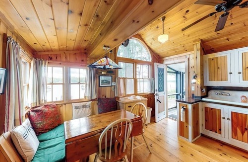 Windham Cottage | Lakefront cabin with shared firepit & access to Sebago Lake