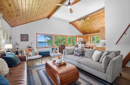 Farmington House | Lakefront Home w/Private Beach & Stunning Views