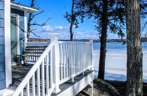 Laconia Cottage | Lakefront home with a deck, gas grill, WiFi, dock & golf nearby