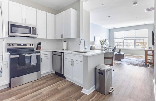 Raritan Apartment | Landing | Chic 2BD, Courtyard, Game Room