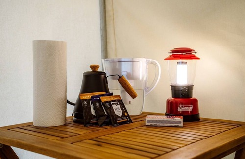 Corinth RV Rental | Large Safari Tent on the Hudson River, Perfect for a Family Glamping Getaway