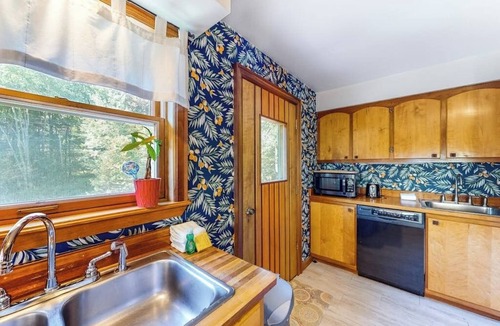 Pittsfield House | Lovely home close to hiking & skiing w/WiFi, firepit, balcony, wood stove, & W/D