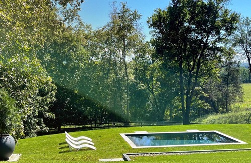 Hudson House | Luxe designer home with heated pool and views!