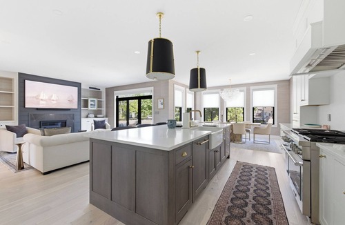 Kennebunk House | Luxury Designer Coastal Retreat | KBK | Heart of Lower Village—walk to shops, restaurants, and beaches, then unwind in your own private backyard oasis.
